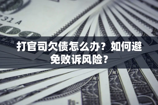 武汉打官司欠债怎么办？如何避免败诉风险？