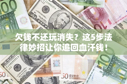 武汉欠钱不还玩消失？这5步法律妙招让你追回血汗钱！