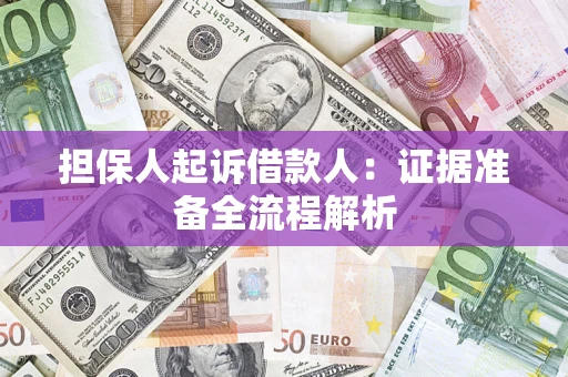 武汉担保人起诉借款人：证据准备全流程解析