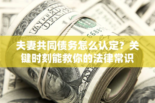 武汉夫妻共同债务怎么认定？关键时刻能救你的法律常识
