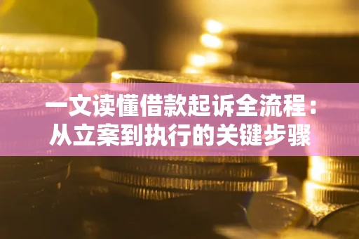 武汉一文读懂借款起诉全流程：从立案到执行的关键步骤